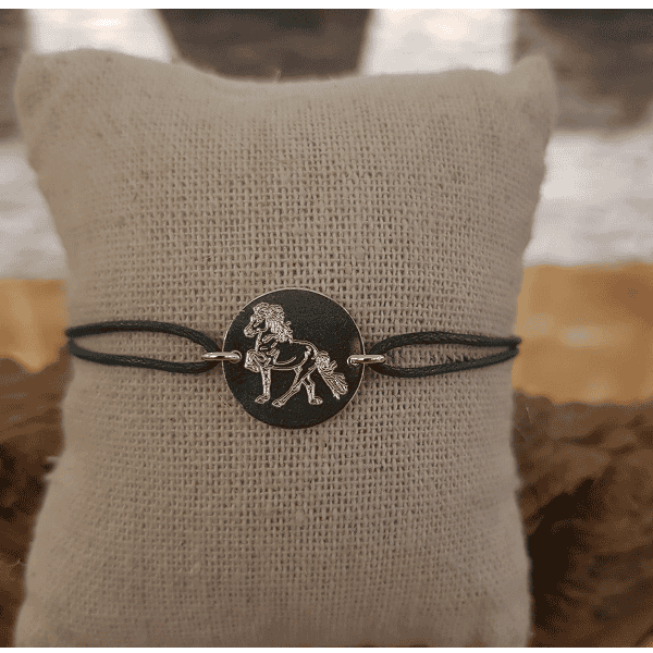 Armbandje gecoat koord groen Armbandje gecoat koord groen