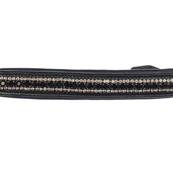 Eques lage neusriem zwart wit kristal (2) Eques lage neusriem zwart wit kristal